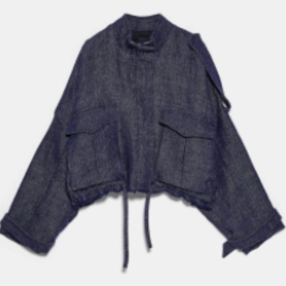 Zara Oversized Herringbone Jacket - Picture 4 of 5